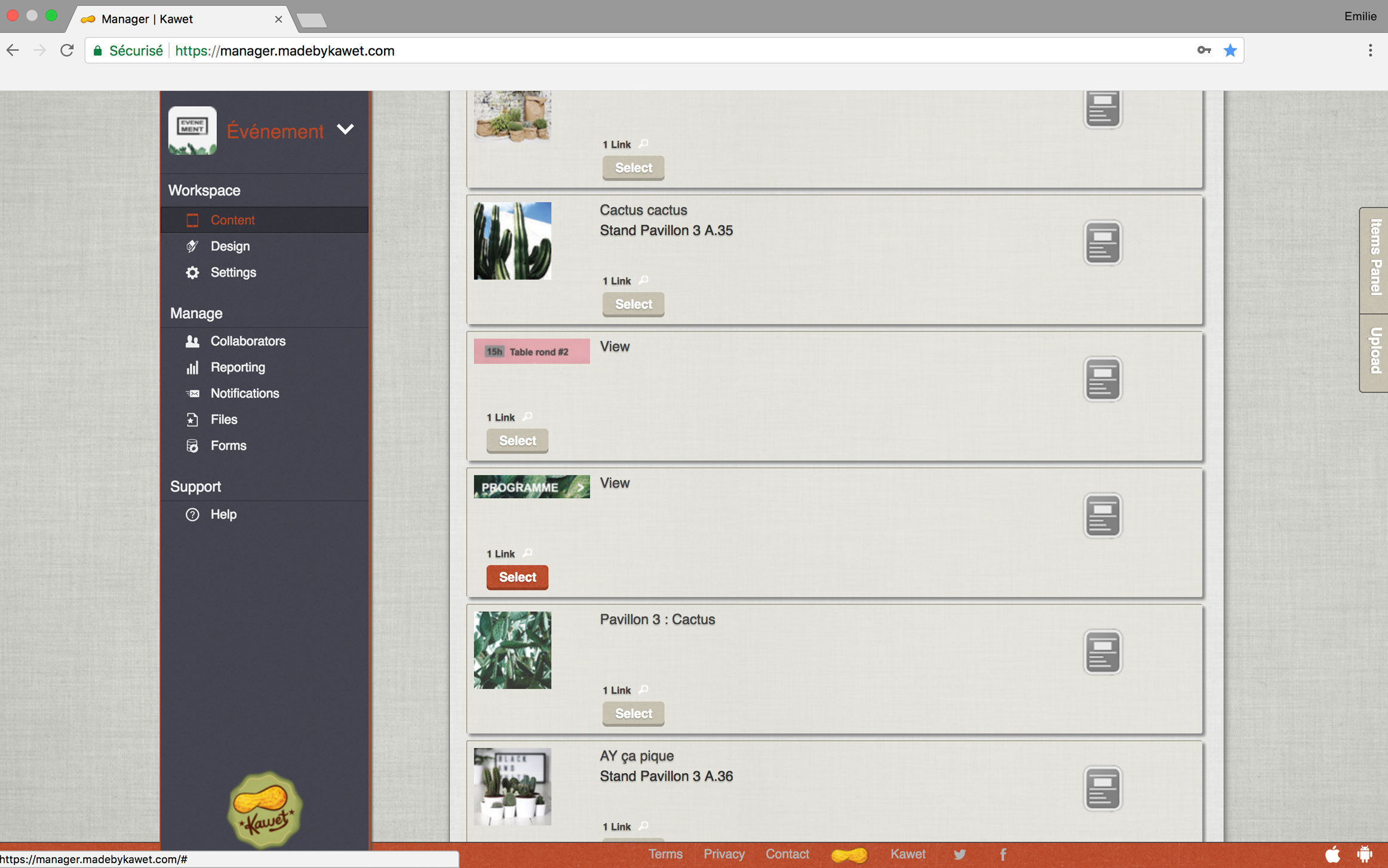 Élément existant / Existing item
