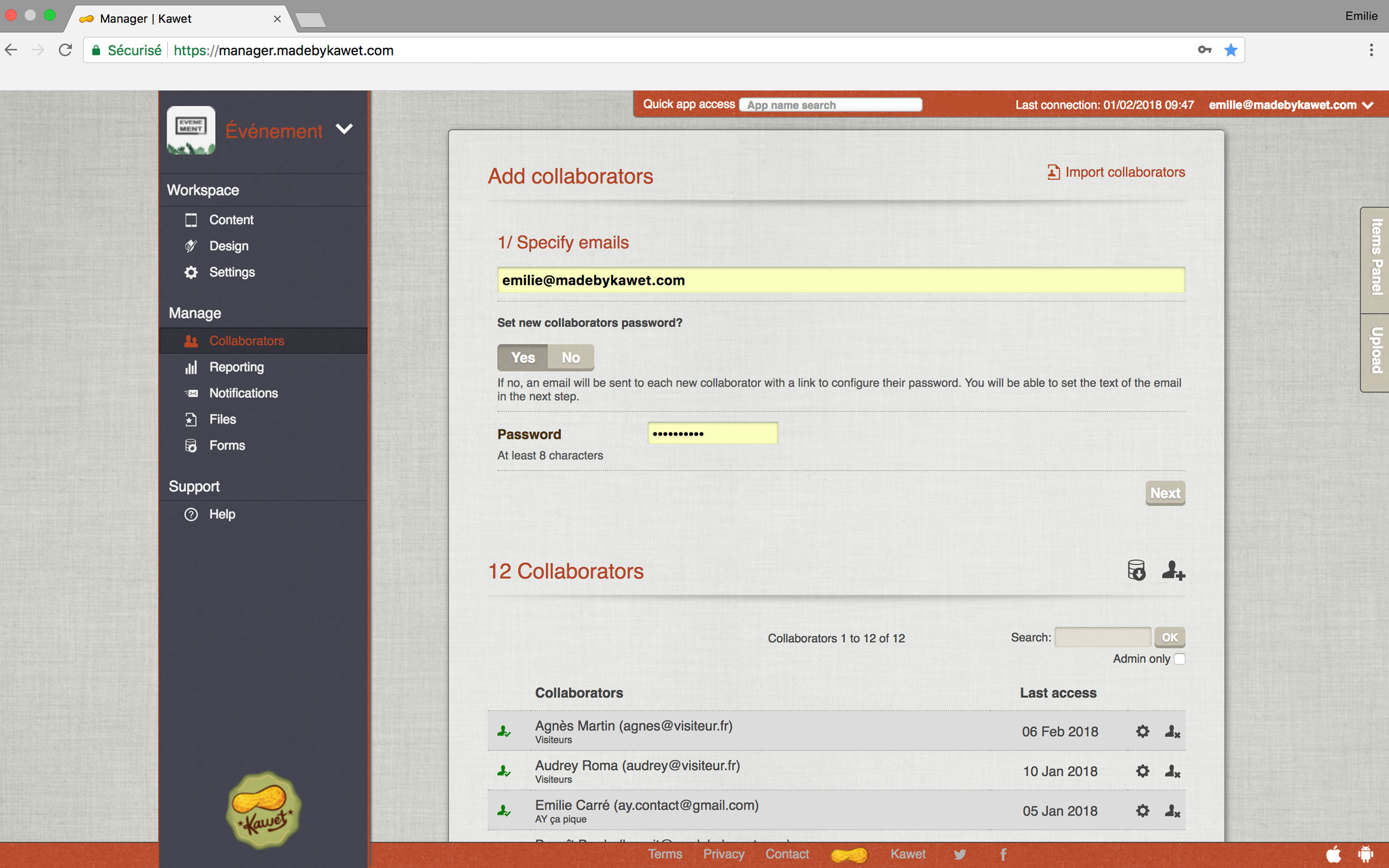 Ajout d’un utilisateur