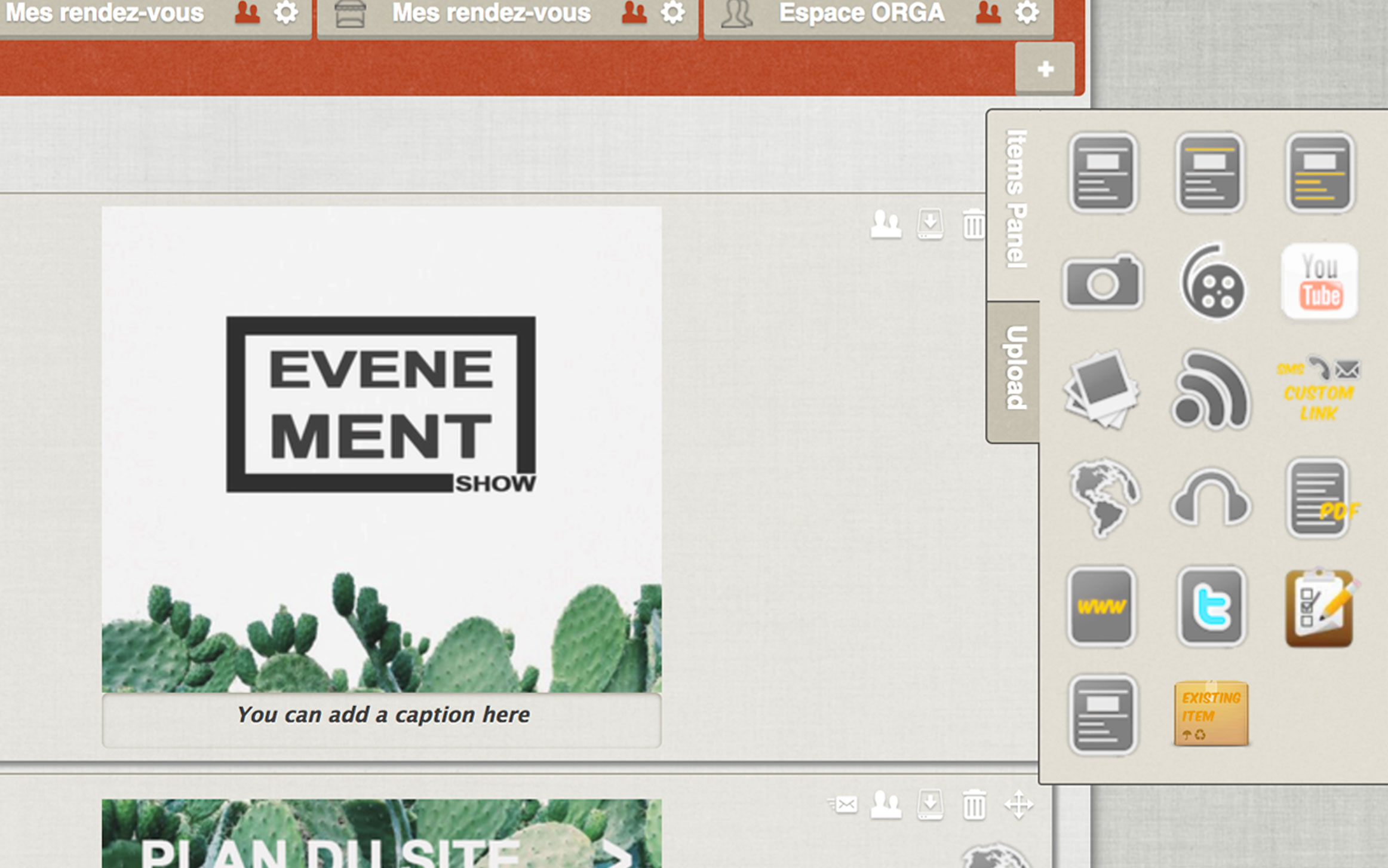 Les différents éléments de contenus
