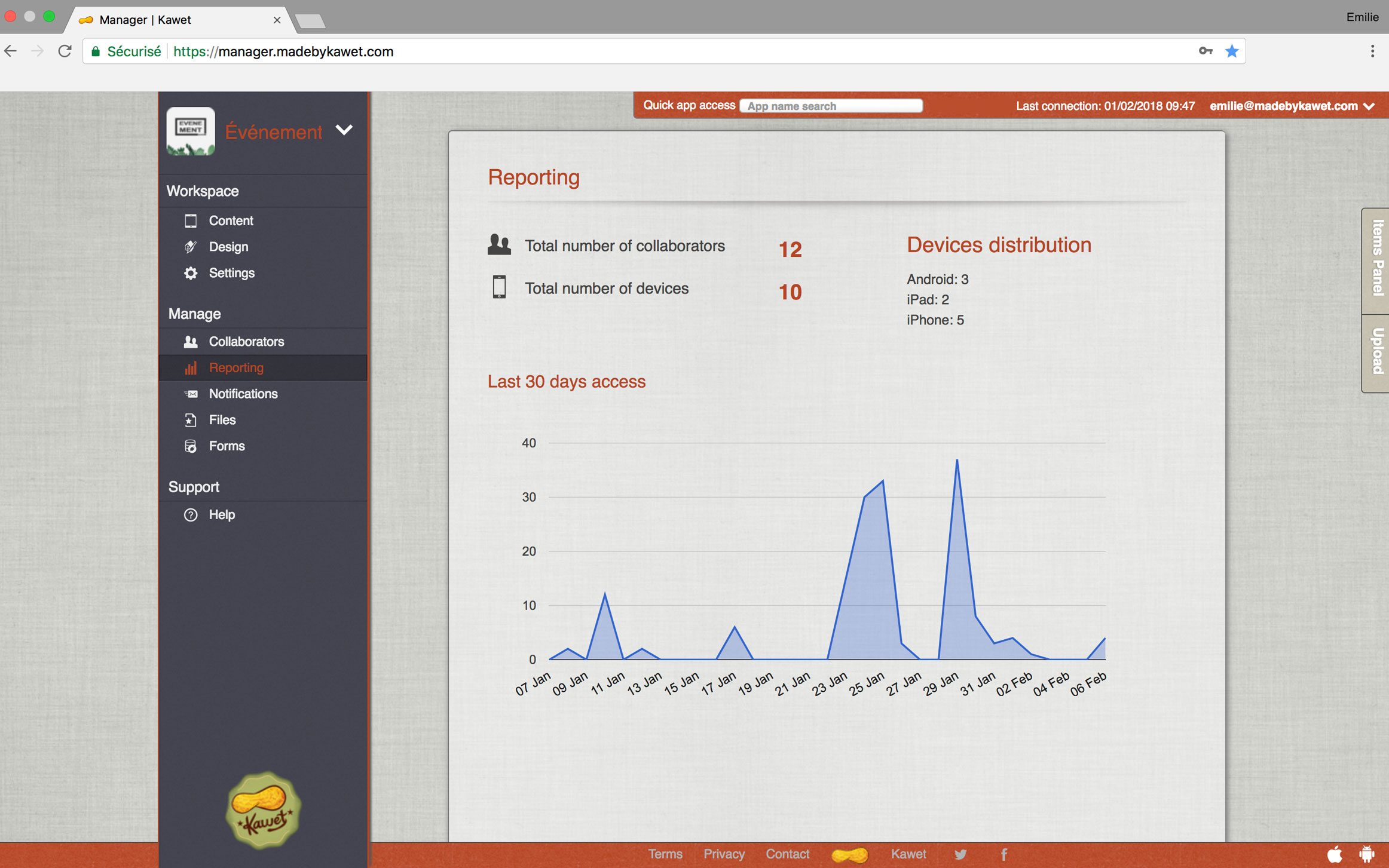 Consulter les statistiques