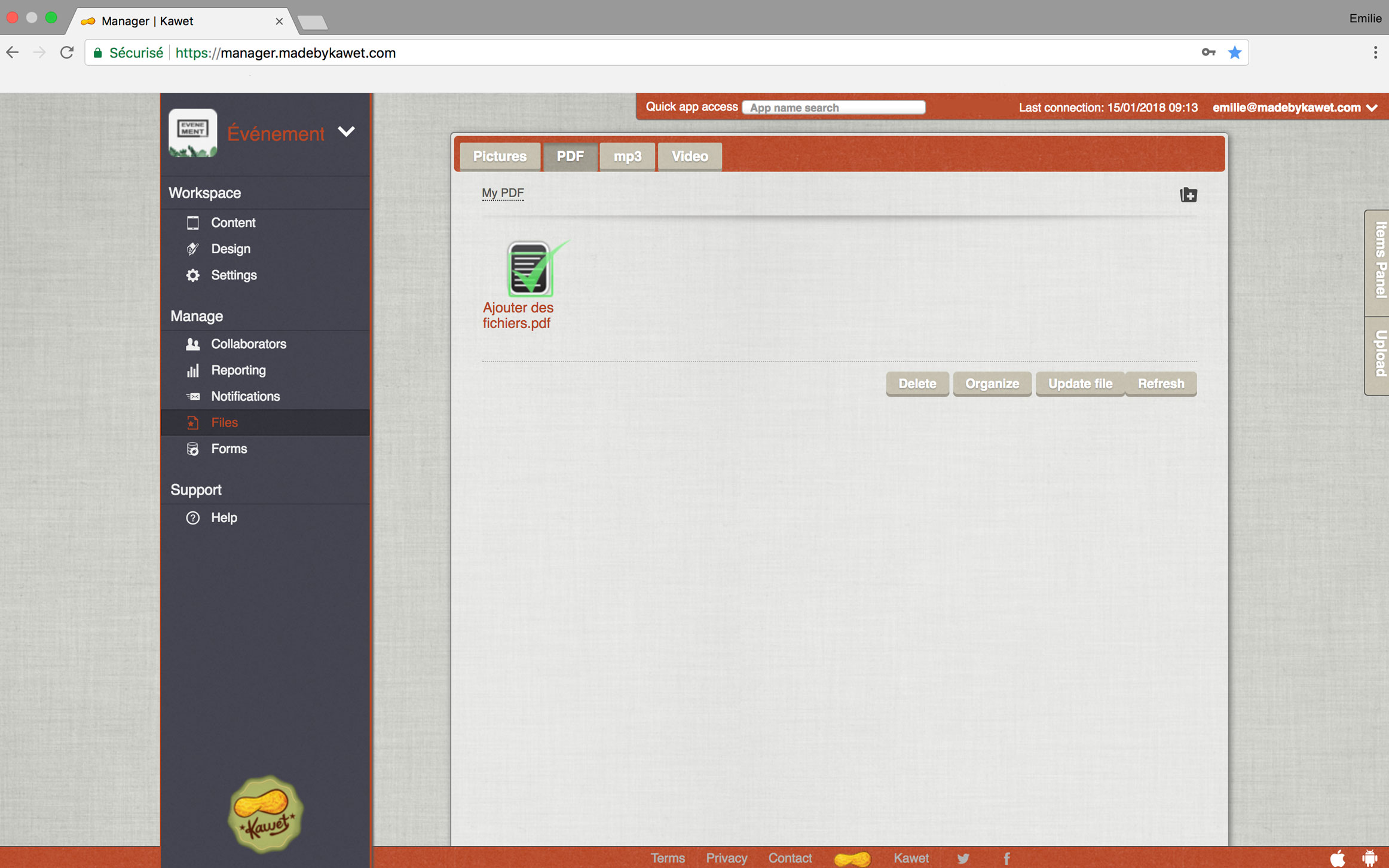 Organiser des fichiers