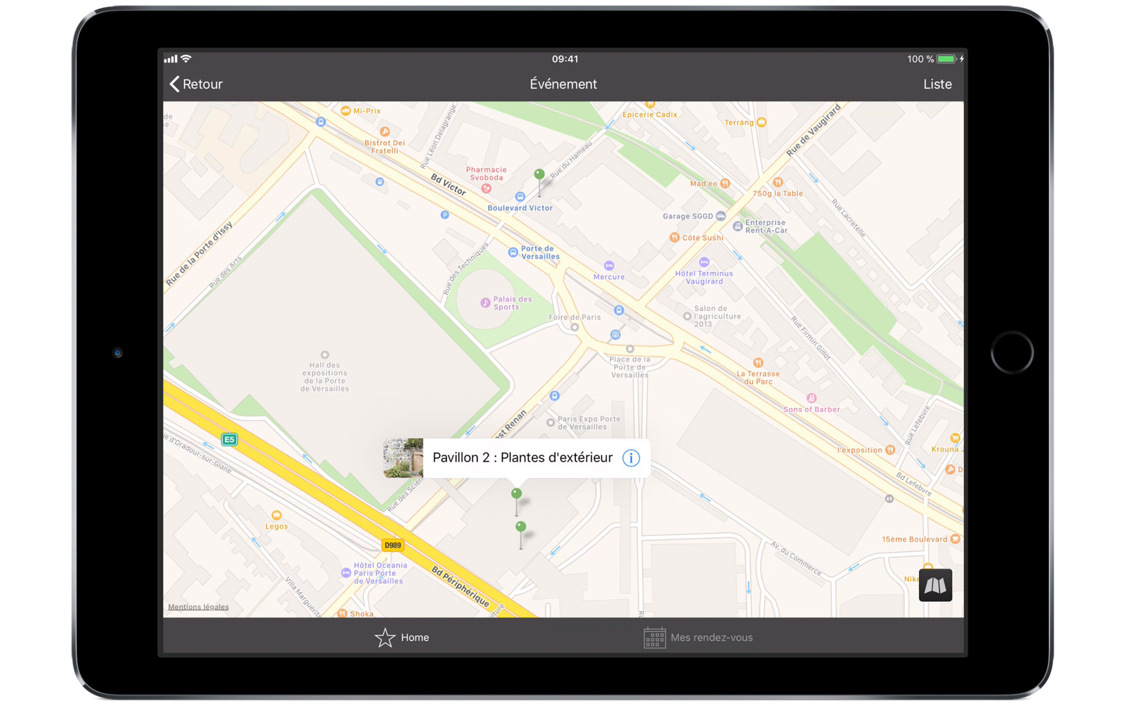 Géolocalisation sur un iPad